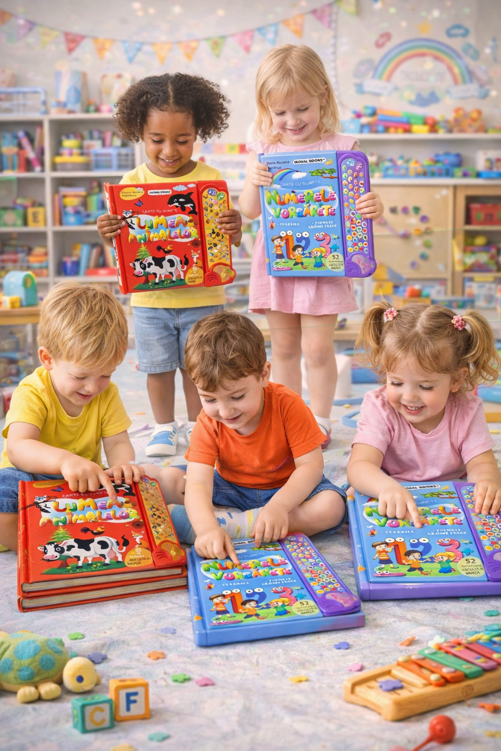Pachet educativ: Alfabetul vesel, Lumea animalelor și Numerele Vorbărețe