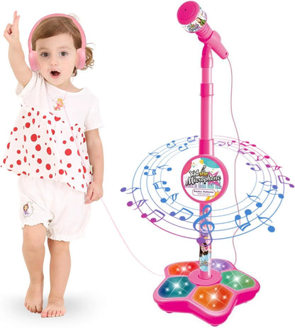 Microfon Karaoke pentru Copii cu Efecte Luminoase și MP3
