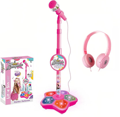 Microfon Karaoke pentru Copii cu Efecte Luminoase și MP3
